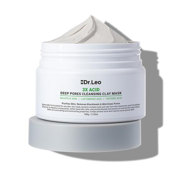 Mascarilla de arcilla blanca 3 en 1 Dr. Leo 100 g